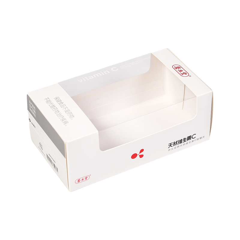 350 กรัมการ์ดสีขาวการพิมพ์กล่องบรรจุภัณฑ์หน้าต่างโปร่งใสพร้อม Cod รักษาความปลอดภัย